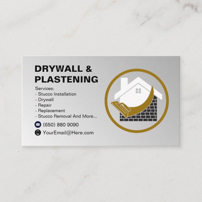 Tarjeta De Visita Drywall Business Card Plaster (Anverso)