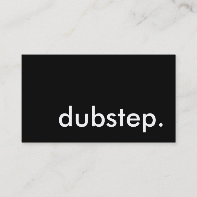 Tarjeta De Visita dubstep. (Anverso)