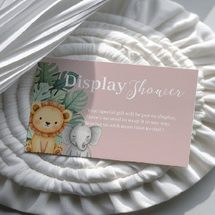 Tarjeta De Visita Ducha de pantalla Safari Animal Baby Shower