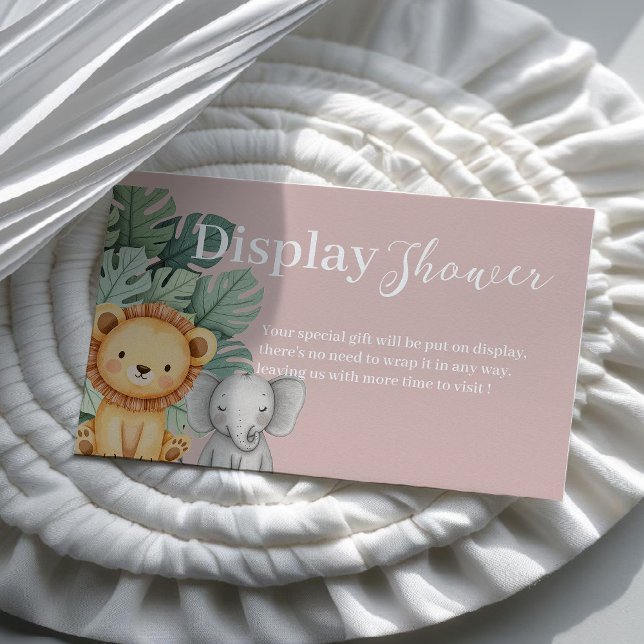 Tarjeta De Visita Ducha de pantalla Safari Animal Baby Shower (Subido por el creador)