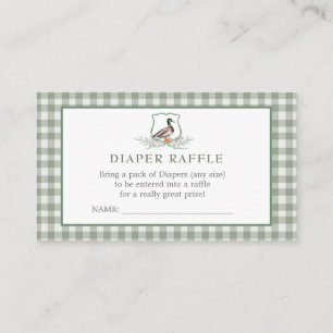 Tarjeta De Visita Duck DIaper Raffle