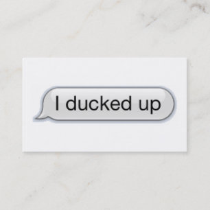 Tarjeta De Visita ducked para arriba para el negocio
