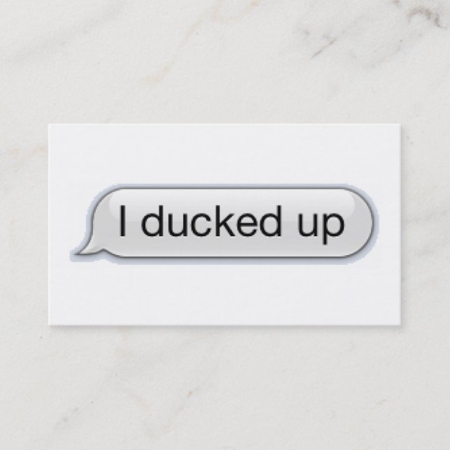 Tarjeta De Visita ducked para arriba para el negocio (Anverso)