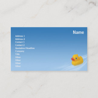 Tarjeta De Visita Ducky - negocio