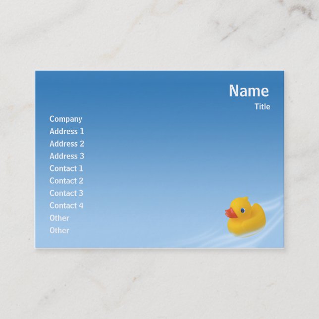 Tarjeta De Visita Ducky - rechoncho (Anverso)
