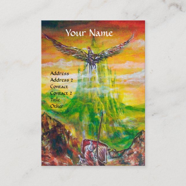 TARJETA DE VISITA DUEL MÁGICO ENTRE BRADAMANT Y NEGROMANCER (Anverso)