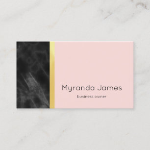 Tarjeta De Visita Dueña de Negocio de Mármol Rosado