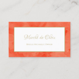 Tarjeta De Visita Dueña del Salón Coral Floral