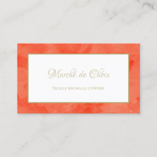 Tarjeta De Visita Dueña del Salón Coral Floral