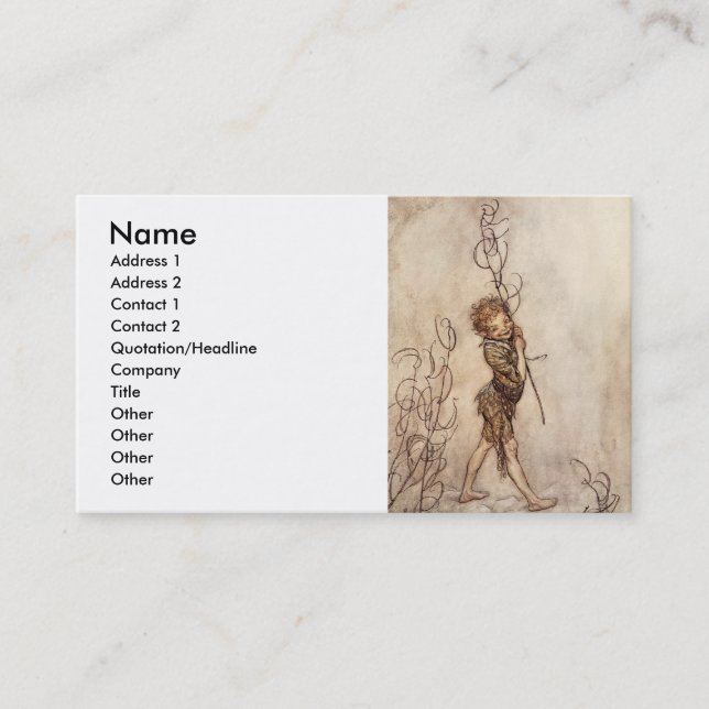 Tarjeta De Visita Duende malicioso (Anverso)