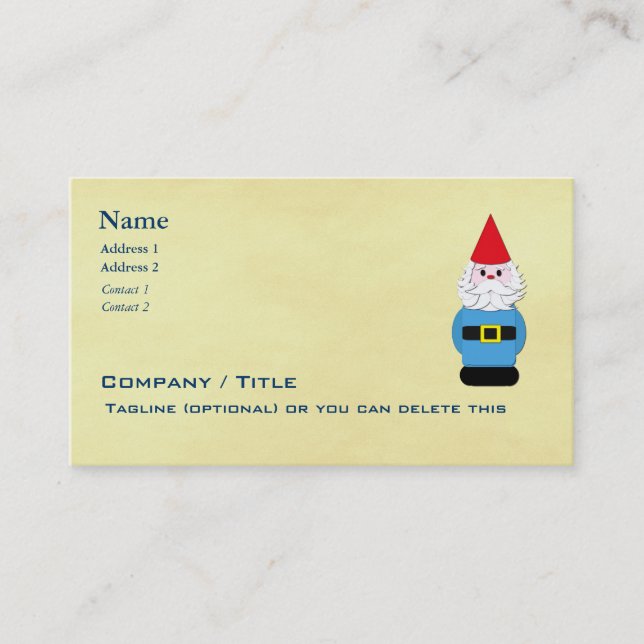 Tarjeta De Visita Duende o gnomo escandinavo (Anverso)