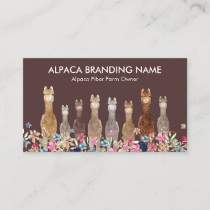 Tarjeta De Visita Dueño de granja de fibra de alpaca