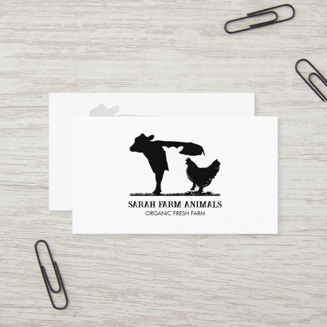 Tarjeta De Visita Dueño de granja ganadera (Anverso/Reverso In Situ)