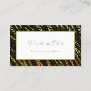 Tarjeta De Visita Dueño del Salón Tropical Palm