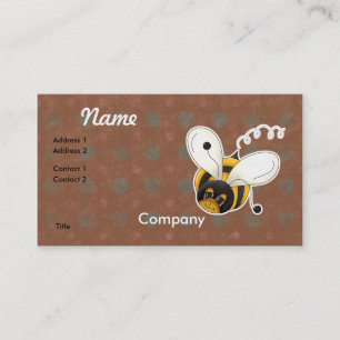 Tarjeta De Visita Dulce Cute Pequeña Abeja Bumble