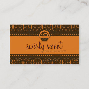 Tarjeta De Visita dulce de 311-Orange Swirly