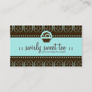 Tarjeta De Visita dulce de 311-Turquoise Swirly también