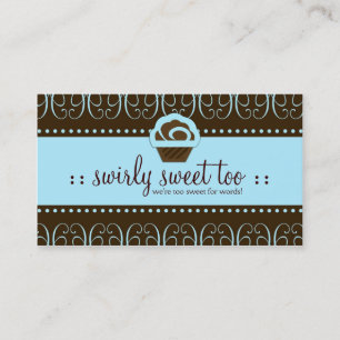 Tarjeta De Visita Dulce de Swirly de 311 azules cielos