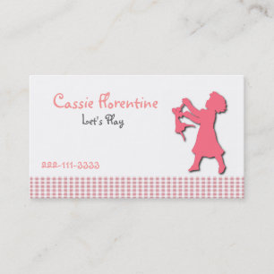 Tarjeta de visita dulce del chica