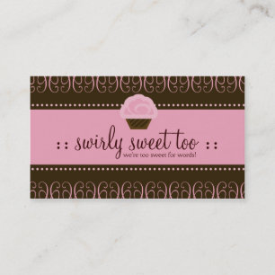 TARJETA DE VISITA DULCE DEL GANADOR SWIRLY DEL TBA TAMBIÉN