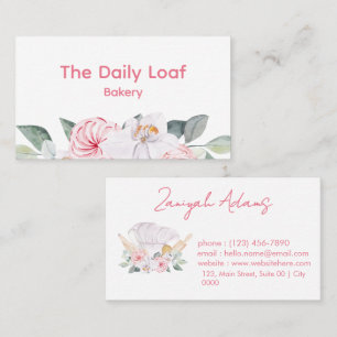 Tarjeta De Visita Dulce floral minimalista Encantador suave marfil r