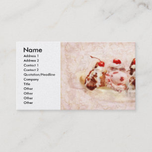 Tarjeta De Visita Dulce - Helado - Banana split
