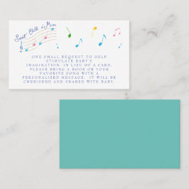 Tarjeta De Visita Dulce niño de mis libros musicales para bebé