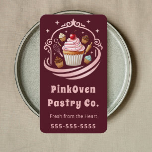 Tarjeta De Visita Dulce Pastelería Casera Panadería Chef de Pasteler