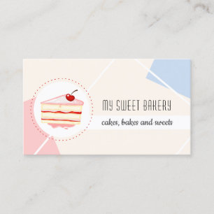 Tarjeta De Visita Dulce Pastelería Panadería Moderna Torta Cupcake P