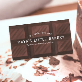Tarjeta De Visita Dulce patrón de barra de chocolate Panadería