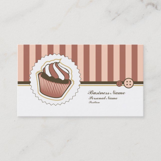 Tarjeta de visita dulce retra de la panadería de (Anverso)