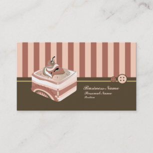 Tarjeta de visita dulce retra de la panadería de