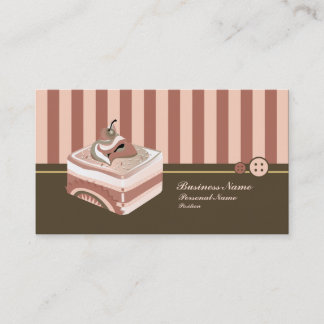 Tarjeta de visita dulce retra de la panadería de