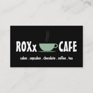 Tarjeta De Visita Dulce Taza Café Té Pastelería Tartas Cupcakes