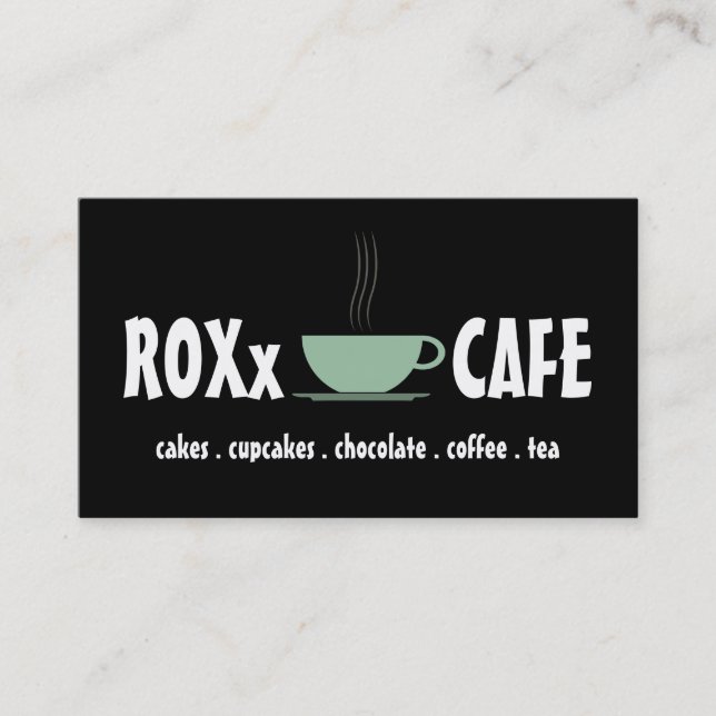 Tarjeta De Visita Dulce Taza Café Té Pastelería Tartas Cupcakes (Anverso)
