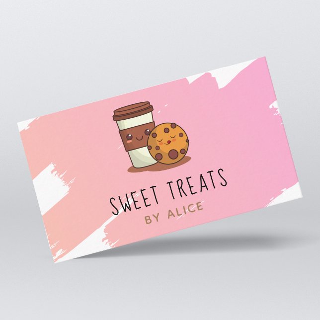 Tarjeta De Visita Dulce Tratamientos Kawaii Café Galleta Panadería T (Subido por el creador)
