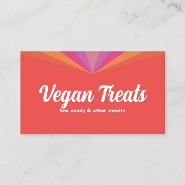 Tarjeta De Visita Dulce Vegan Tratamientos Candy Shop Peach (Anverso)