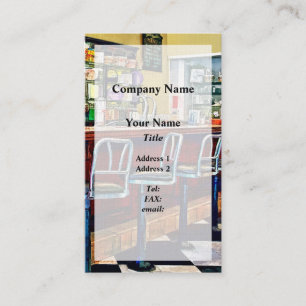 Tarjeta De Visita Dulcería Con Fuente De Soda