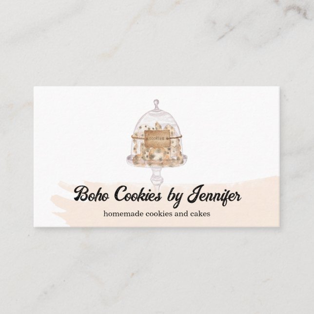 Tarjeta De Visita Dulces de Rubor Cookies postres de pastelería (Anverso)