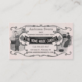 Tarjeta De Visita Dulces hechos en casa del caramelo del estilo