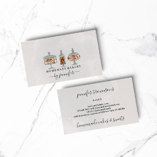 Tarjeta De Visita Dulces Jar Cute Trata Candy De Chocolate Bakery