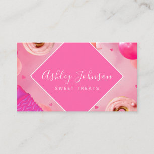 Tarjeta De Visita Dulces tratamientos Panadería Boda pasteles en los