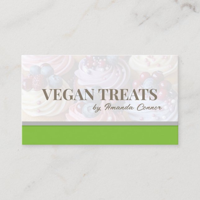 Tarjeta De Visita Dulces y pasteles caseros saludables simple y mode (Anverso)