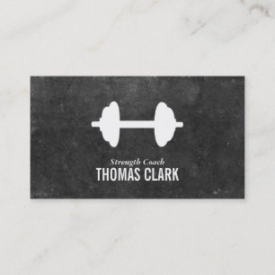 Tarjeta De Visita Dumbbell   Entrenador personal (pizarra)
