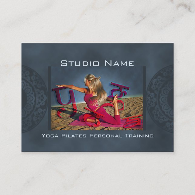 Tarjeta De Visita Dunas de yoga (Anverso)