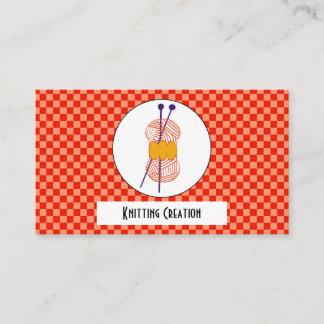 Tarjeta De Visita Duo Naranja & Naranja Claro Plaid de Búfalo de Tej