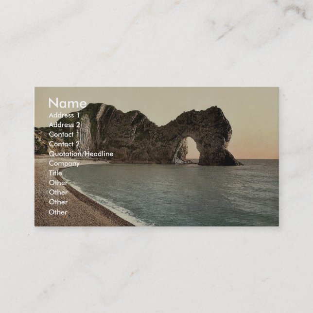 Tarjeta De Visita Durdle Door, Lulworth, England (Anverso)