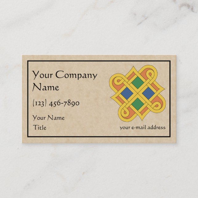 Tarjeta De Visita Durrow Knotwork 2016 (Anverso)