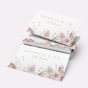 Tarjeta De Visita Duste Rosa y Rubor Watercolor Adecuado para todos