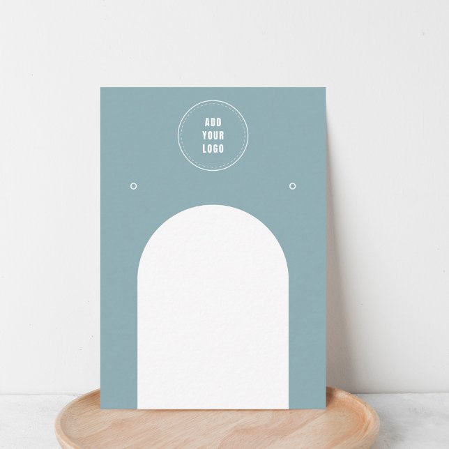 Tarjeta De Visita Dusty Blue Arch Añadir logotipo Jewelry Earration  (Subido por el creador)